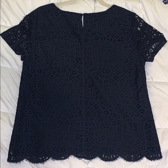 Navy blue lace tee from J Crew - Picture 3 of 3